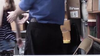 Hot Shoplifting Blonde Gets Facial From Cop in Public Restroom