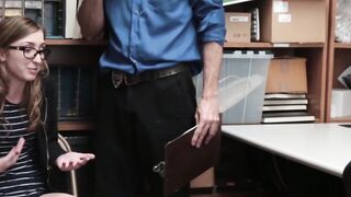 Hot Shoplifting Blonde Gets Facial From Cop in Public Restroom