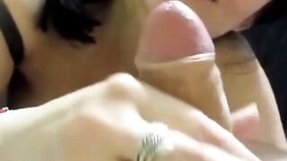 Amateur Blonde Babe Gives Hand Job And Swallows Small Dick In POV Style
