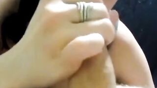 Amateur Blonde Babe Gives Hand Job And Swallows Small Dick In POV Style