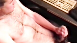 Hairiest Guy Ever - Unshaven Bear Jerking Off In His Own Home