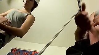 Blinx's Mirror Masturbation - Solo Male Jerk-Off Session