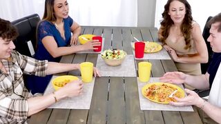 Swinging Couples Share Wife in Threesome Adventure