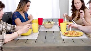 Swinging Couples Share Wife in Threesome Adventure