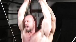 Electro Torments - Bound Hunk Faces Electrical Shock in Basement Dungeon