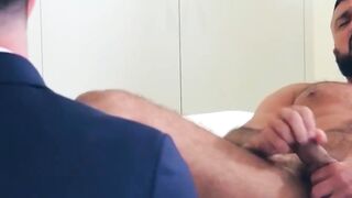 Classy Suited Hunk Compilation with Sock Fetish & Footjob