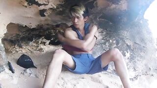 Asian Twinks Outdoor Adventure - Anal Play with Dildo & Masturbation