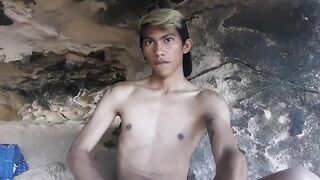 Asian Twinks Outdoor Adventure - Anal Play with Dildo & Masturbation