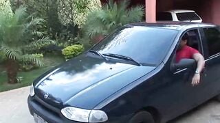 Outdoor Twink Threesome - Big Dick Hunk Fucks Two Hot Guys Raw