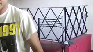 Bare-Backed Bottom Rails Latin Hunk - Hot Anal Action with Money Shot