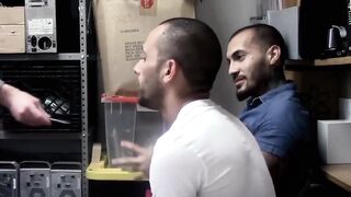 Thugs Pounding Jock Ass In Back Room - Security Cam Footage