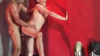 Daddies Raw Rough Sex - Bareback Threesome with Older Man & barely legal Stud