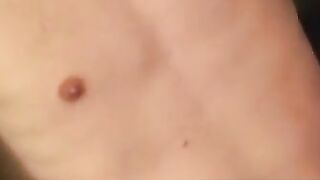 Skinny Amateur's Small Erect Dick Gets A Huge Facial