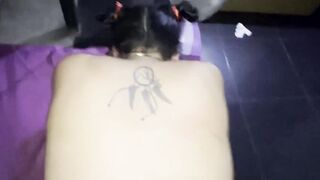 Thai Ladyboy Filled With White Guy's Load While Jerking Off