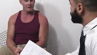 Foot Worship - Muscle God Fetish Footjob with Hunk Stud & Older Man