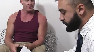 Foot Worship - Muscle God Fetish Footjob with Hunk Stud & Older Man
