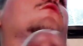 Big Dick Amateur Jerking Off In Daddy's Trailer With Excitement