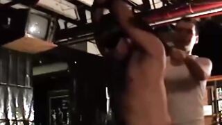 Bound Guy Dominated By Dominatrix With Paddle And Strap-On - BDSM Roleplay