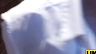 UK Sub Slut Passionate Anal Threesome with Double Facial
