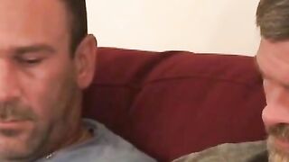 Hairier Than Usual - Older Men Suck Dick In A Steam Room Orgy