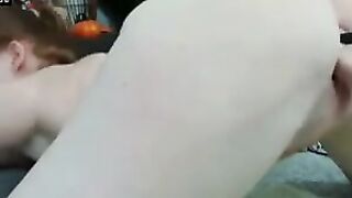 Redheaded Vixen Uses Fuck Machine For Intense Orgasm