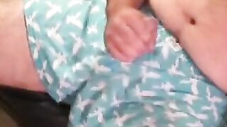 Chubby Amateur Jerking Off & Splattering His Own Load