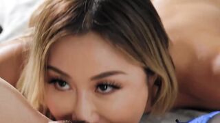 College Crush Fulfilled - College Girl Nicole Doshii Gets Her Pussy Eaten Out By Roommate's Boyfriend