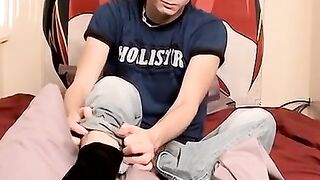 Footjob Heaven - Erotic Foot Play with Hot Blonde Babe