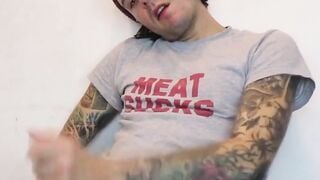 Alternative Guy's Intense Solo Stroker Session