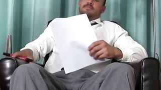 Business-Sexuality": Old Man Fingers barely legal Blonde in Office Erotic Massage - Erotic Masseuse Seduces Client with Sex on Table (NSFW)