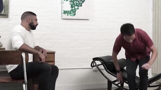 Beard-Stroking Teen Fucked Hard From Behind By Older Man