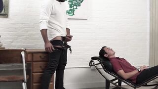 Beard-Stroking Teen Fucked Hard From Behind By Older Man