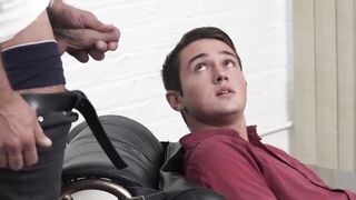 Beard-Stroking Teen Fucked Hard From Behind By Older Man