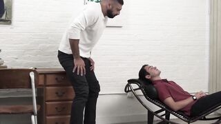 Beard-Stroking Teen Fucked Hard From Behind By Older Man