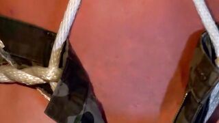 Dominatrix Torments Slave Boy in BDSM Dungeon - Bondage Submission Training