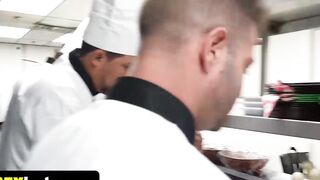 Reality Show Audition Goes X-Rated! - Sexy Waiter Fucks Hot Blonde Babe
