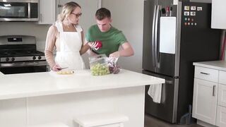 Step-Mother's House Cleaning Turned Into A Wild Sex Party