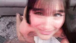 Sexy MILF Babe Gives A Hot Blowjob And Rides Her Dildo To Orgasm