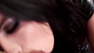 Bailey Anne - Latex Suit Deep Throat Blowjob & Facial
