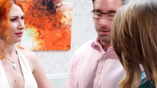 3some FFM Throat-fucking Blowjob with StepDad's GF & DILF - Michelle Moore