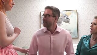 3some FFM Throat-fucking Blowjob with StepDad's GF & DILF - Michelle Moore