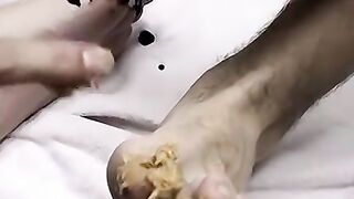 Foot Worship - Kitchen Cleaner Fetish with Dirty Feets