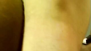 Black Bottom Stretched Wide Open By Big White Amateur Dick