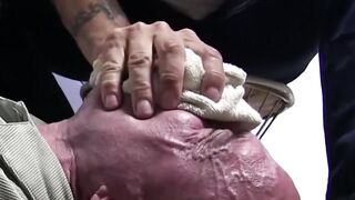 Muscle Bound Stud Endures Foot Fetish Domination