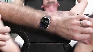 Buff Hunk's Arms And Toes Get A Kinky Massage In Bondage