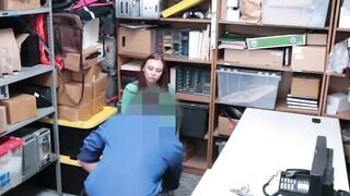 Redheaded Teen Babe Ornela Morgan Rides A Cop's Dick In Uniform And Facial