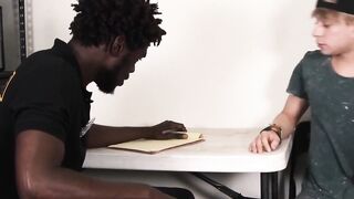 Raw & Uncut - Gay Teen Sucks Big Black Dick Then Gets Rough Anal
