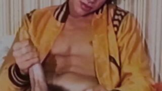 Curvy Hunk Jacks Off With Intense Passion - Hot Stud Stroking His Big Dick