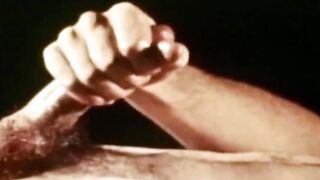 Hairiest Gay Stroking His Uncut Dick & Shooting A Load On Chest