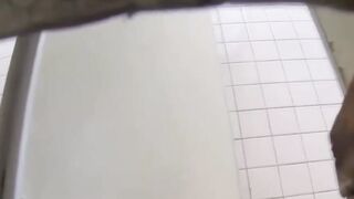 Public Peeping Tom Catches Asian Babe Peeing In Toilet